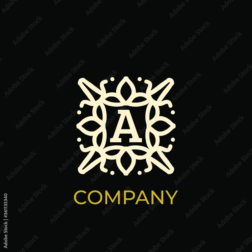 Luxury logo. Premium elegant initial letter design template for royalty, restaurant, hotel, boutique Cafe, Hotel, Heraldic, Jewelry, Fashion and other business Luxury logo. Premium elegant initial letter design template for royalty, restaurant, hotel, boutique Cafe, Hotel, Heraldic, Jewelry, Fashion and other business