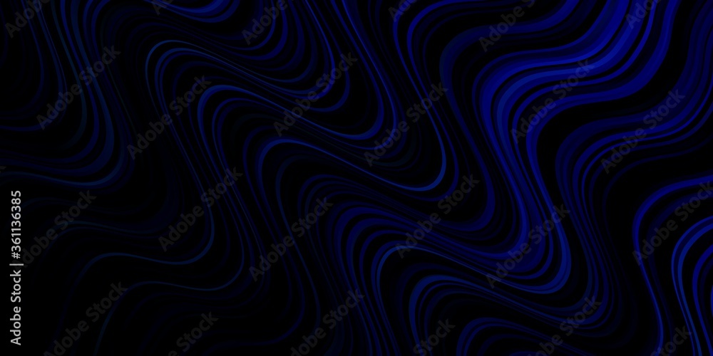 Dark Pink, Blue vector template with curved lines. Colorful illustration in abstract style with bent lines. Pattern for websites, landing pages.
