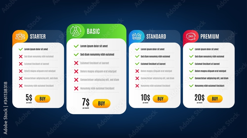 Chemistry experiment, 24h service and Teamwork line icons set. Pricing table, subscription plan. Arena stadium sign. Laboratory flask, Call support, Group of users. Sport complex. Business set. Vector