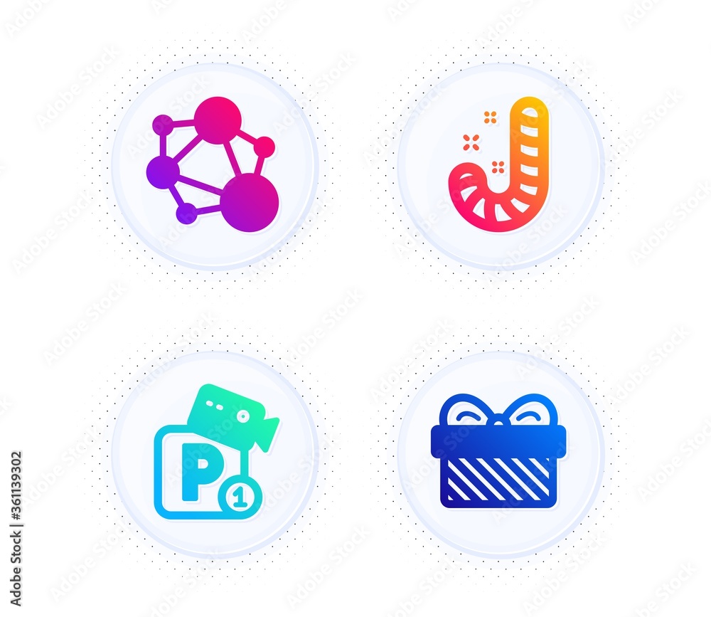 Integrity, Candy and Parking security icons simple set. Button with halftone dots. Gift sign. Social network, Lollypop, Video camera. Present. Business set. Gradient flat integrity icon. Vector Integrity, Candy and Parking security icons simple set. Button with halftone dots. Gift sign. Social network, Lollypop, Video camera. Present. Business set. Gradient flat integrity icon. Vector