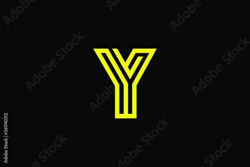 Professional Innovative Initial Y logo and YY logo. Letter Y YY Minimal elegant Monogram. Premium Business Artistic Alphabet symbol and sign 