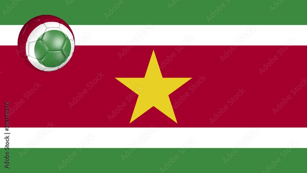 soccer ball with the flag of Suriname soccer ball with the flag of Suriname