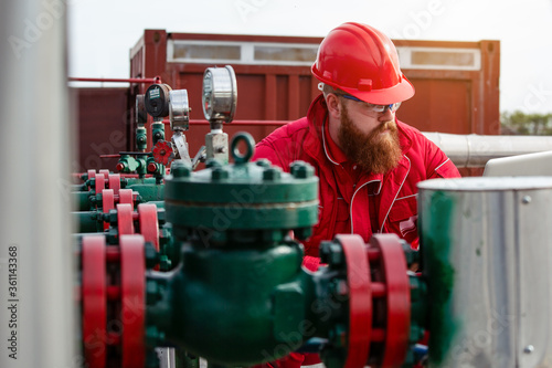 Technician in oil and gas refinery. Worker in Oil Refinery.