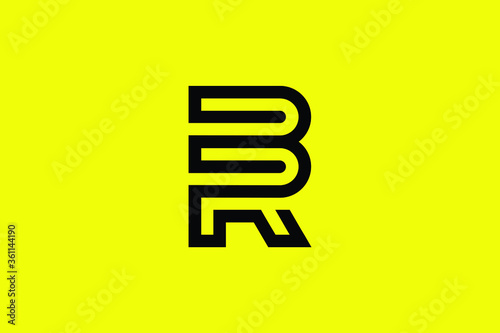 Professional Innovative Initial BR logo and RB logo. Letter BR RB Minimal elegant Monogram. Premium Business Artistic Alphabet symbol and sign 
