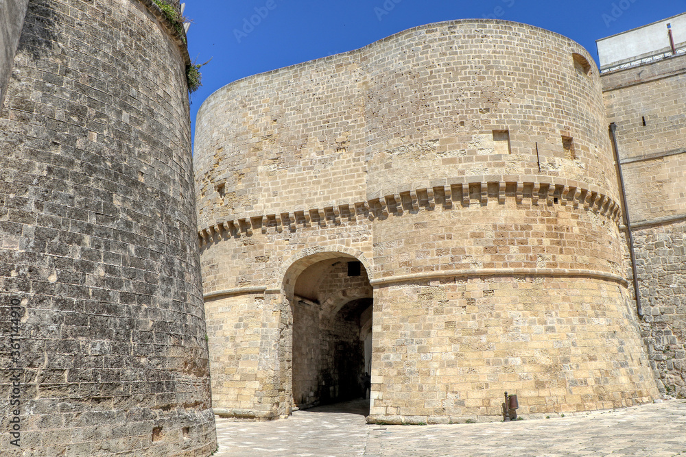View of the Alfonsina Tower of Otranto, Salento, Puglia, Italy