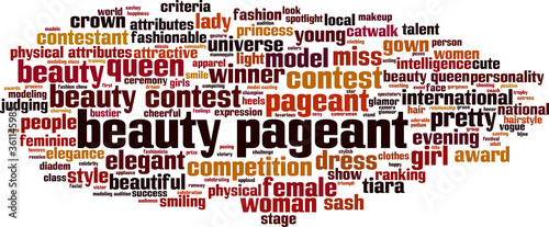 Bild auf Leinwand Beauty pageant word cloud