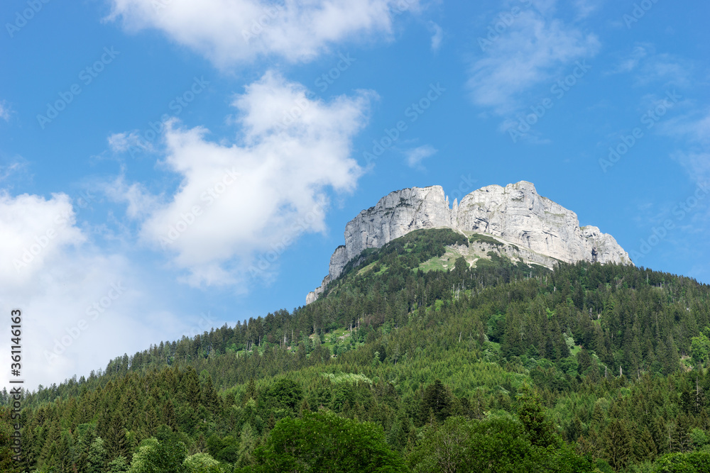 View of the mountain with the name Loser in the Dead Mountains (Totes Gebirge) in Austria View of the mountain with the name Loser in the Dead Mountains (Totes Gebirge) in Austria