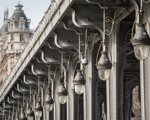 Photography Low angle shot of the lamp in the Metro of Paris captured in Paris, France