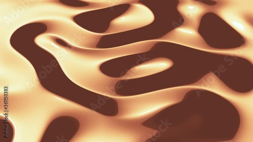 Melted liquid milk chocolate. Looped Animation.