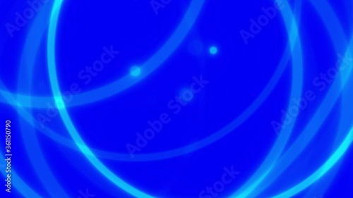 Blue abstract background with circles. Motion background