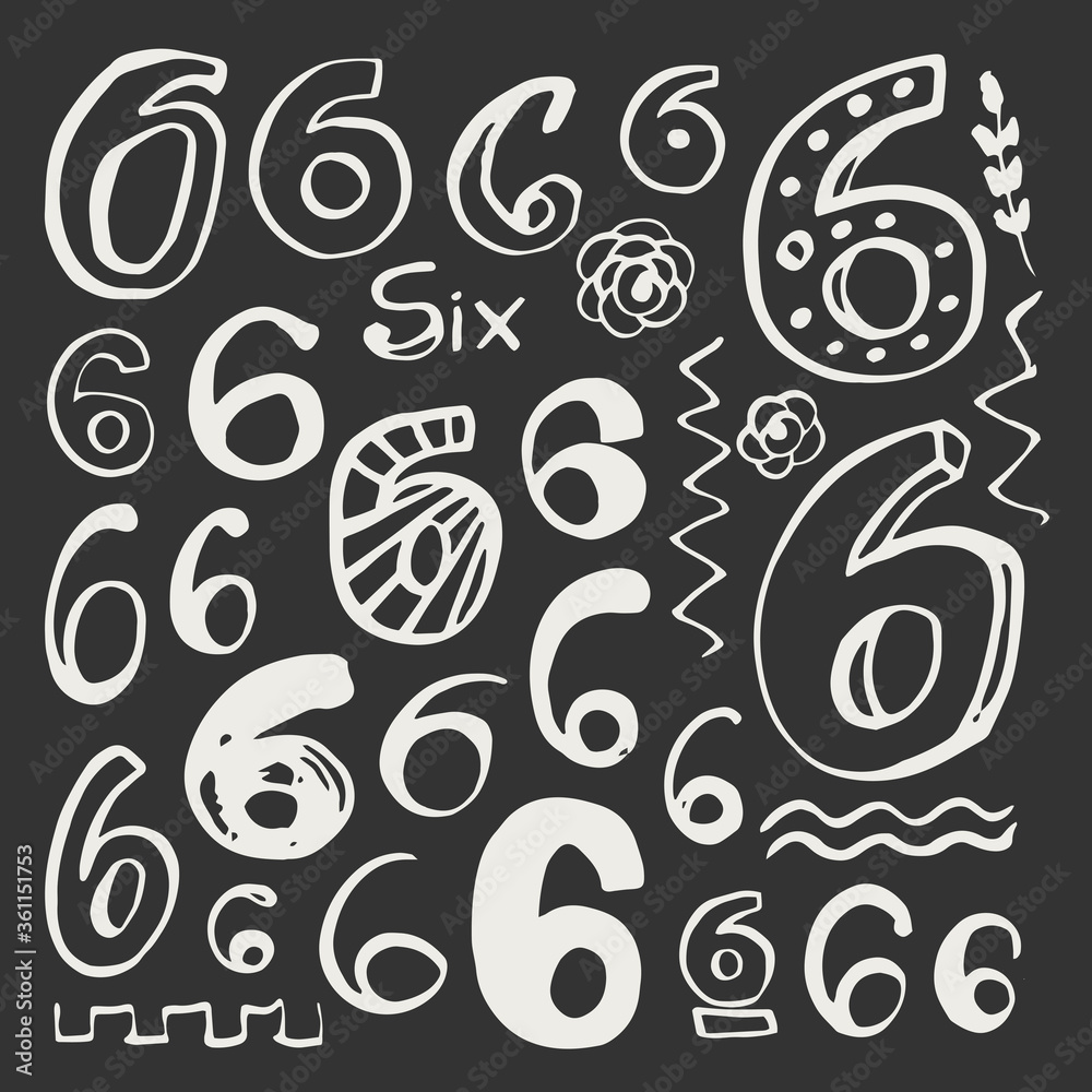 Abstract hand drawn numbers. Isolated vector sign symbol. Design element. Typography poster. Symbol set. Vector collection. Vector text. Abstract hand drawn numbers. Isolated vector sign symbol. Design element. Typography poster. Symbol set. Vector collection. Vector text.
