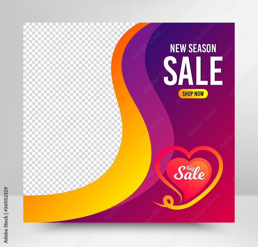 Big sale badge. Sale banner template. Discount banner shape. Love design icon. Social media layout banner. Online shopping web template. Big sale promotion badge. Promotional flyer design. Vector