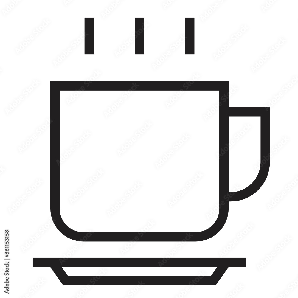 coffee cup icon design line style coffee cup icon design line style