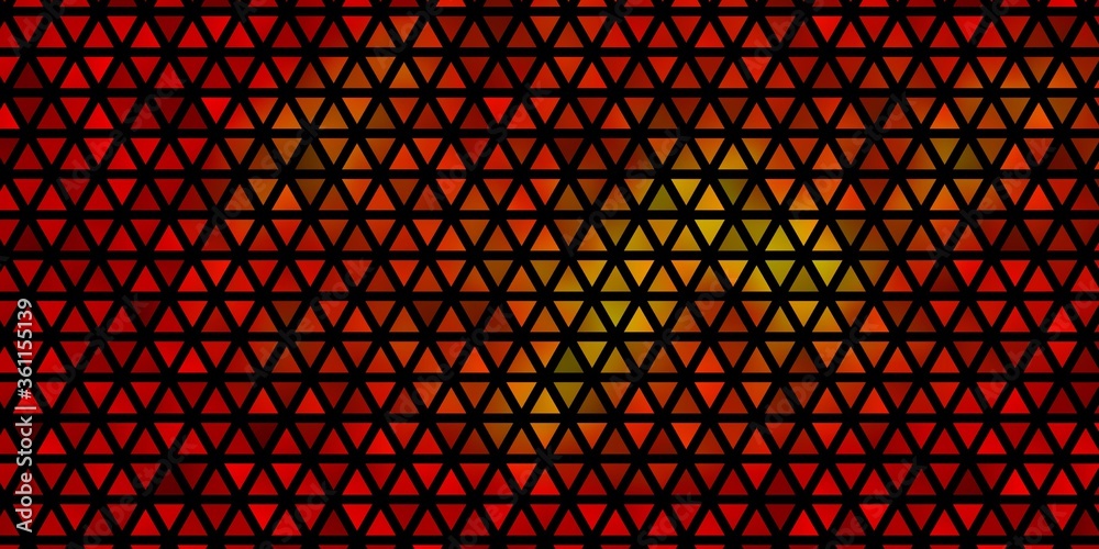 Light Orange vector template with crystals, triangles. Light Orange vector template with crystals, triangles.