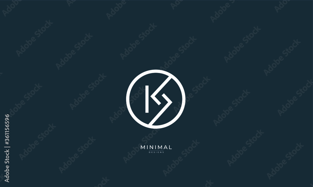 Alphabet letter icon logo KS Alphabet letter icon logo KS