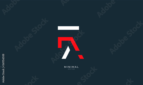 Alphabet letter icon logo FA photo