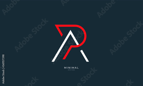 Alphabet letter icon logo PA or AP