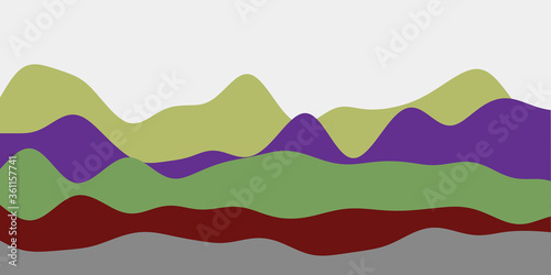 Abstract contrast hills background. Colorful waves astonishing vector illustration.