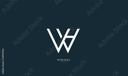 Alphabet letter icon logo WH
