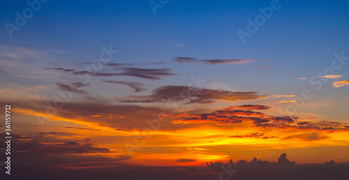 beatiful sunset in thaland photo