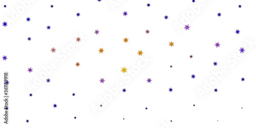 Light blue, red vector template with flu signs.