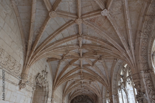 Arch church roof interior