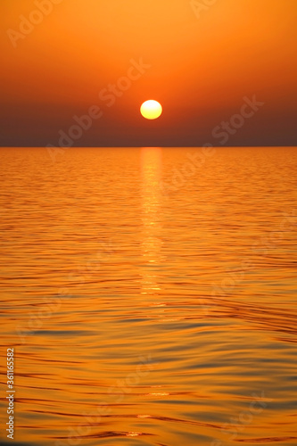 Fototapeta Naklejka Na Ścianę i Meble -  Beautiful sunset over the sea in southern Dalmatia, Croatia.