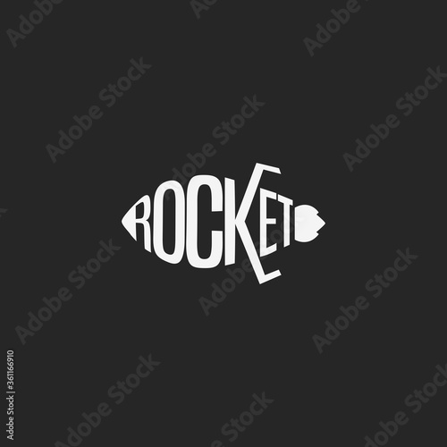 Creative typography of the word ROCKET