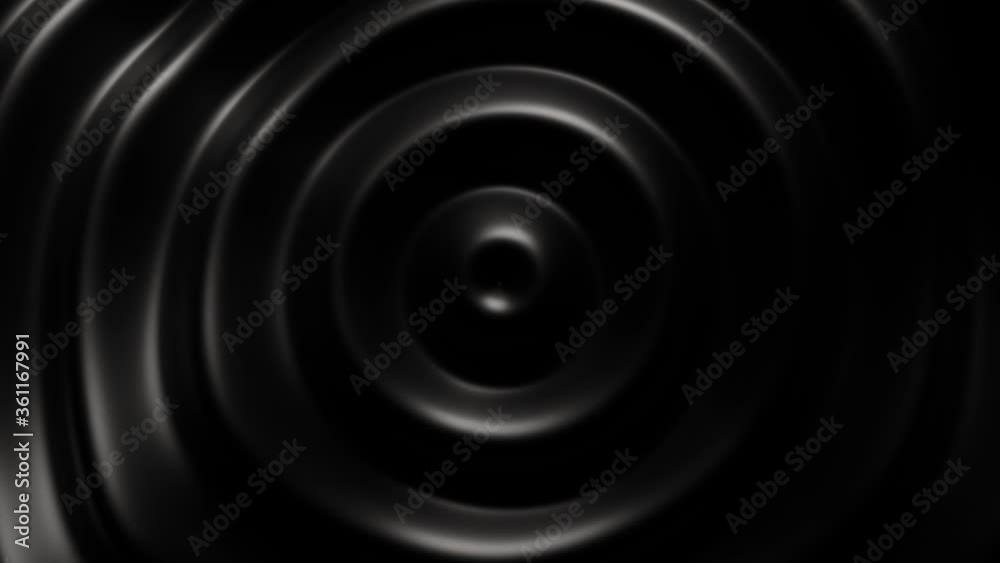 3d render background of dark black abstract pattern of liquid concentric ripples. 4k seamless loop animation. Business presentation background. 3d render background of dark black abstract pattern of liquid concentric ripples. 4k seamless loop animation. Business presentation background.