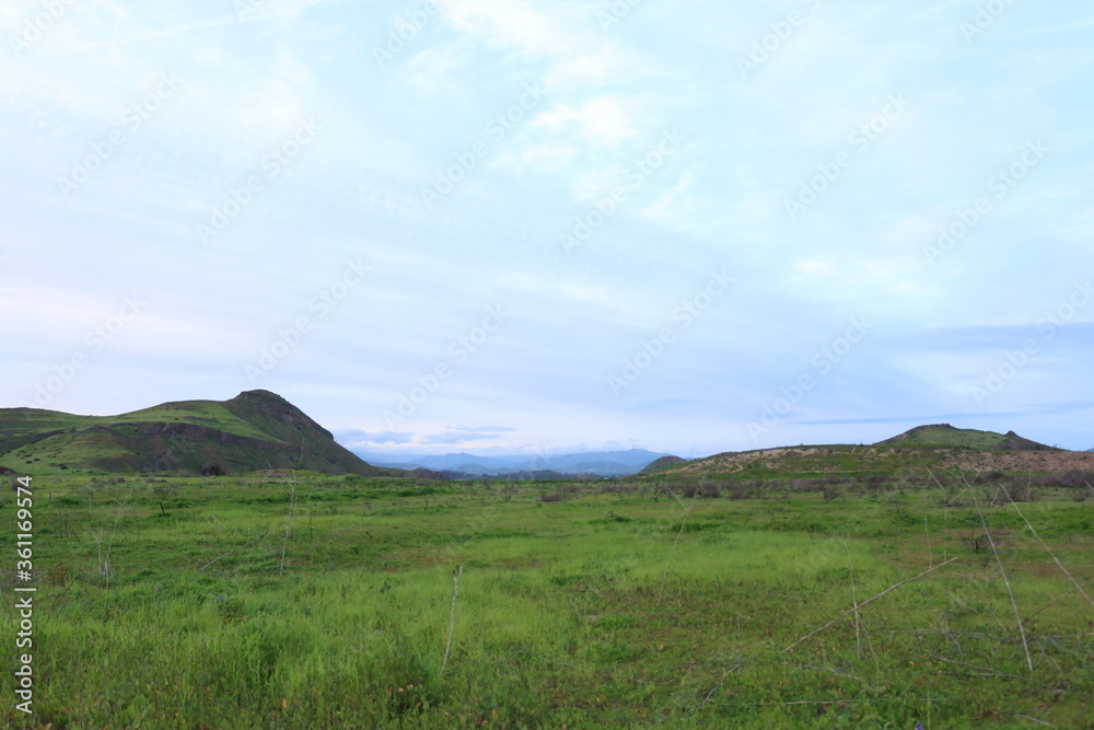 mountain landscape with blue sky