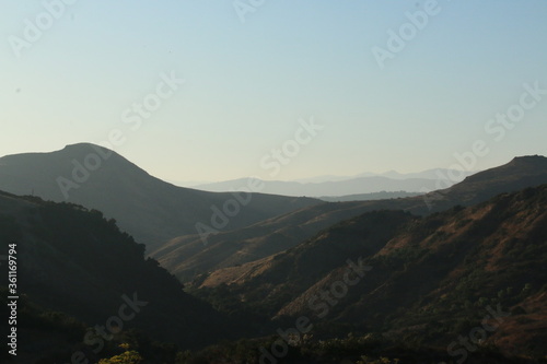mountain landscape with haze