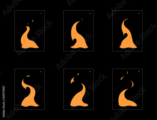 Dust explosion effect. Explosion animation effect. Animation sprite sheet for games, cartoon or animation. vector style animation effect 1303.