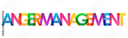 ANGER MANAGEMENT colorful vector typography banner