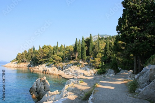 hiking trail in Trpanj, Peljesac, Croatia photo