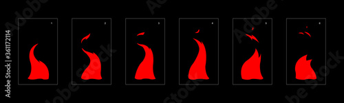 Fire explosion effect. Explosion Animation effect. Animation Sprite sheet for games, cartoon or animation. vector style animation effect 13028.