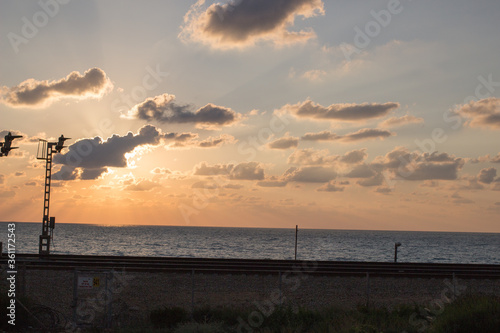 Sunset on the sea.