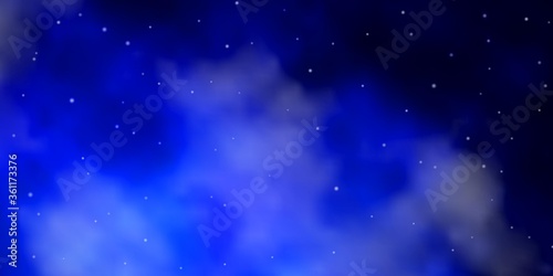 Dark BLUE vector pattern with abstract stars. Colorful illustration with abstract gradient stars. Pattern for websites  landing pages.
