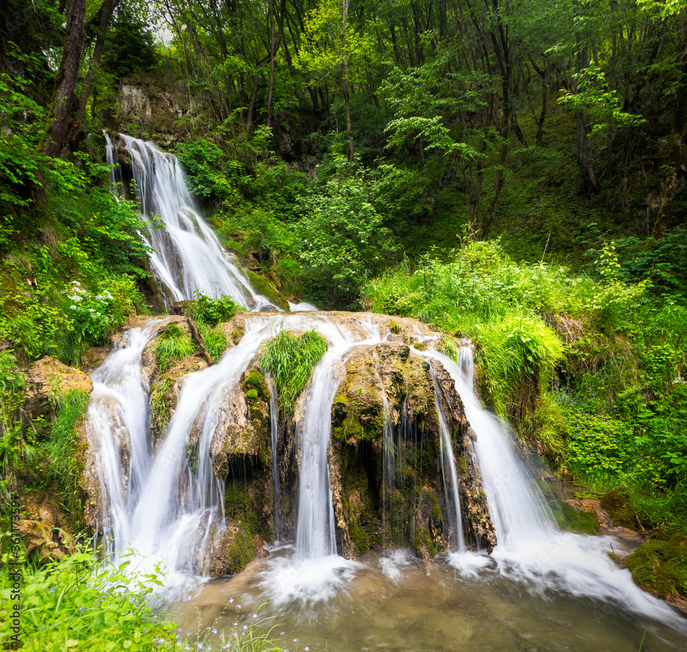 Naklejka premium Waterfall Gostilje on Zlatibor mountain in Serbia