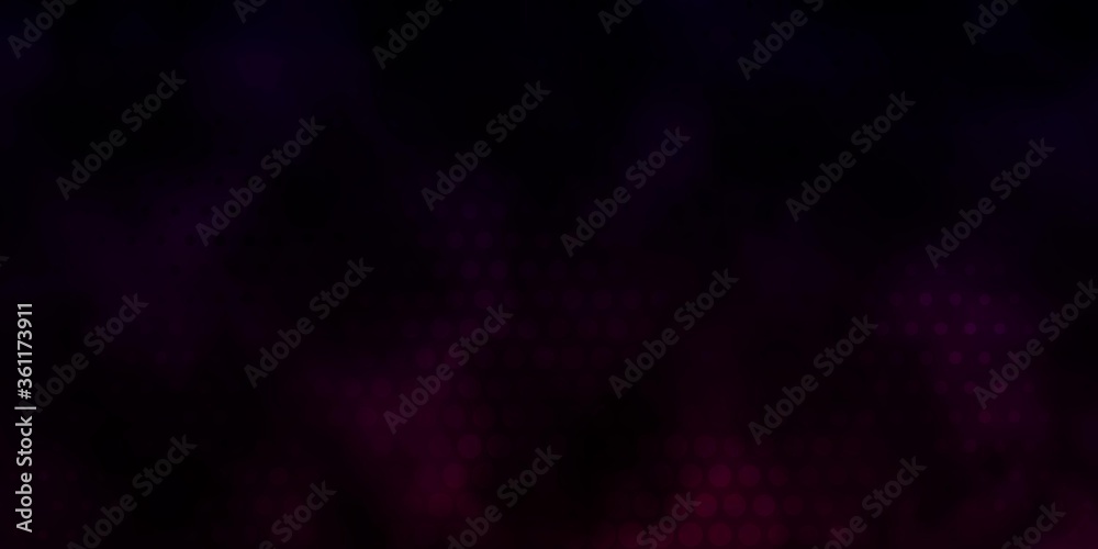 Dark Purple vector background with spots. Colorful illustration with gradient dots in nature style. Pattern for business ads.