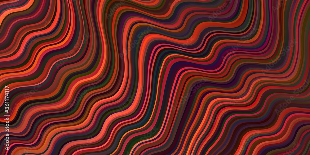 Dark Orange vector background with wry lines. Dark Orange vector background with wry lines.