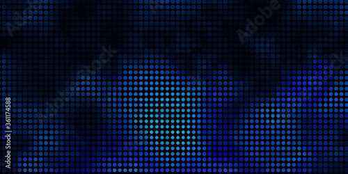 Light BLUE vector background with bubbles. Colorful illustration with gradient dots in nature style. Design for posters, banners.