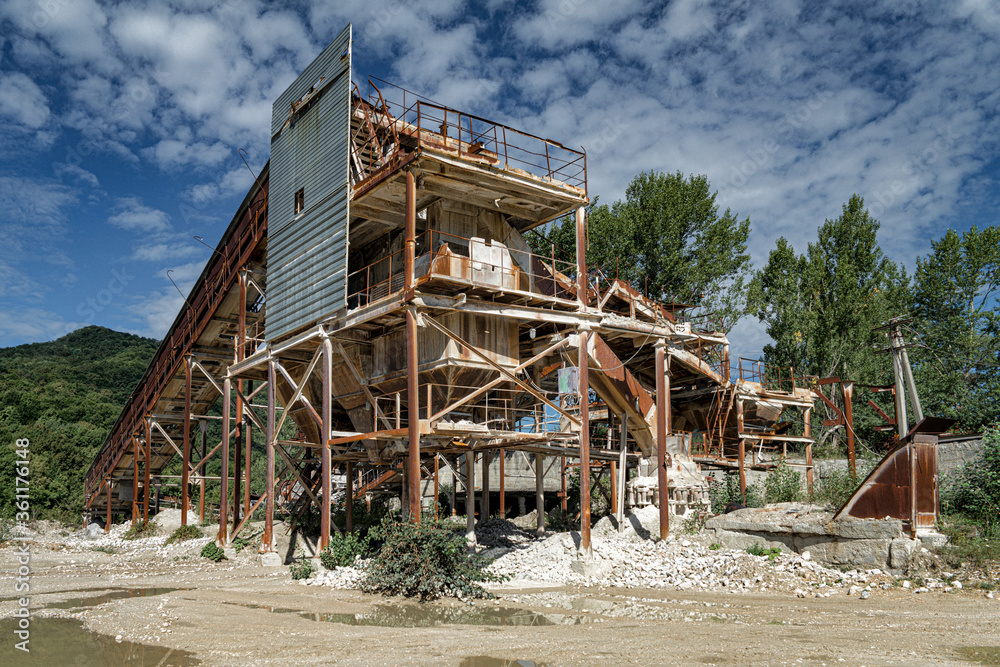 Abandoned rusty mining factory in Russia Abandoned rusty mining factory in Russia