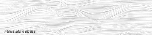 White grey curved smooth wavy lines abstract background. Vector banner design