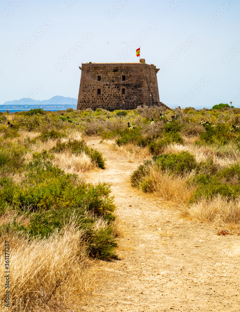 Torre de San José in Tabarca build in 1789. It is in the province of Alicante, Spain.
