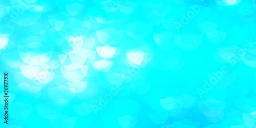 Light BLUE vector background with bubbles.