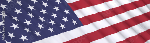 patriotic usa flag map concept digital banner