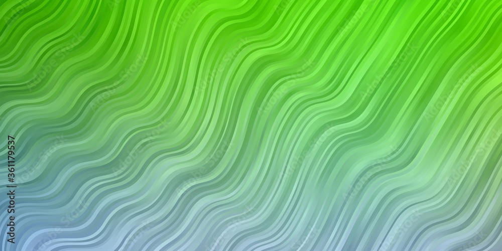 Light Pink, Green vector texture with circular arc. Colorful illustration with curved lines. Pattern for ads, commercials.