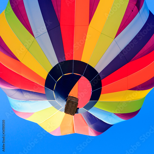 colorful hot air balloon flight