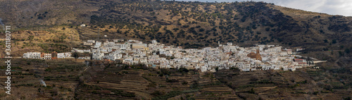 panoramic of a mountain village