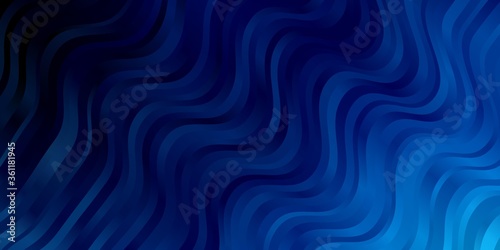 Light BLUE vector background with bent lines. Colorful abstract illustration with gradient curves. Design for your business promotion.